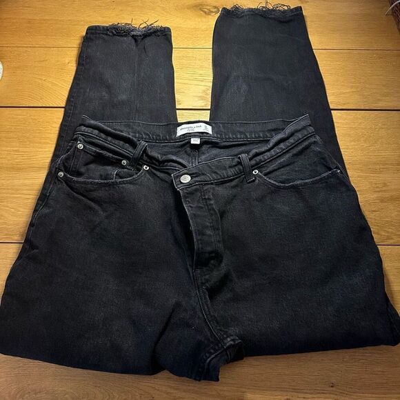 Abercrombie & fitch dad high rise 32/14s black - Picture 2 of 8